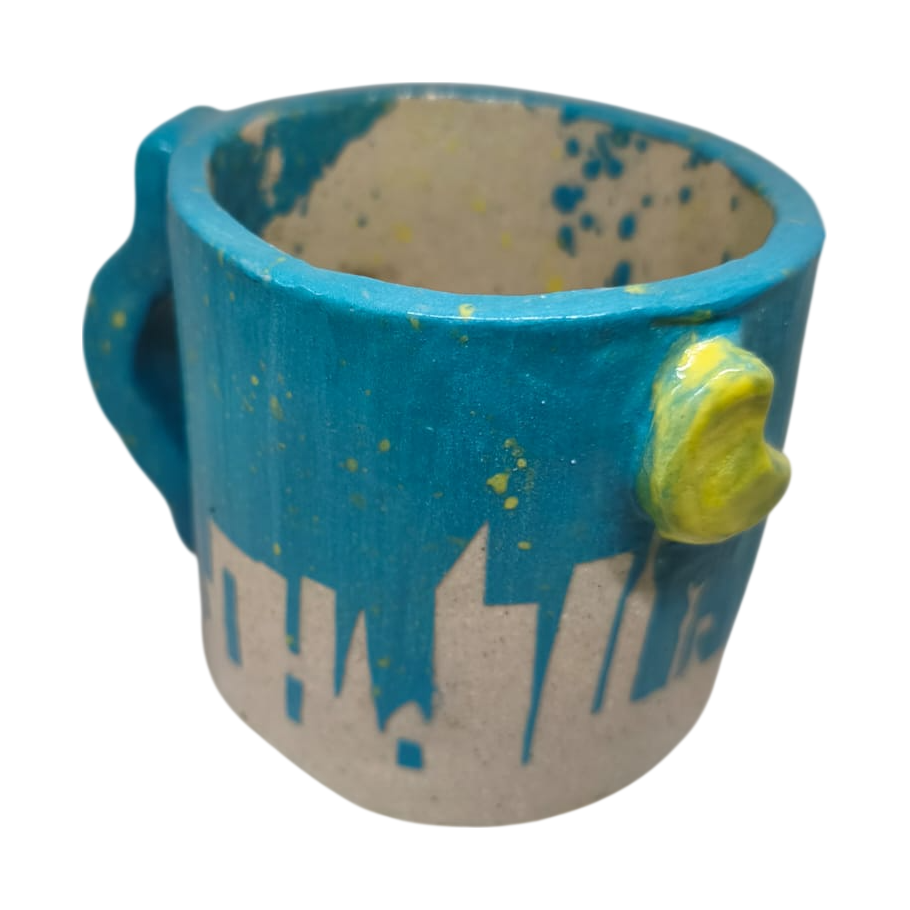 Taza Skyline de cerámica artesanal